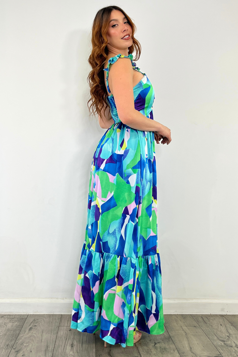 OP-4121 TROPICAL PRINT MAXI DRESS 6 PIECES 2/S 2/M 2/L