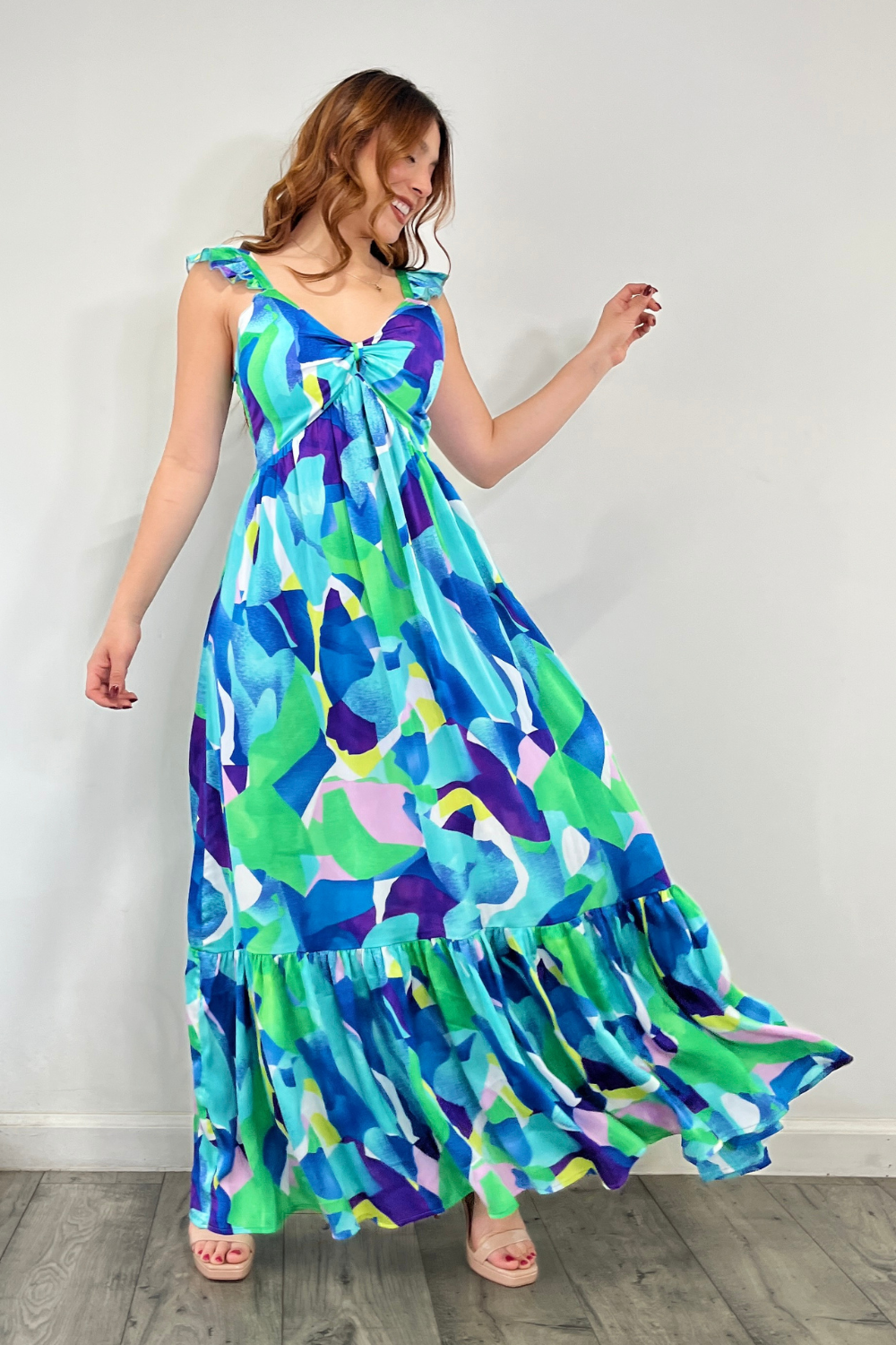 OP-4121 TROPICAL PRINT MAXI DRESS 6 PIECES 2/S 2/M 2/L