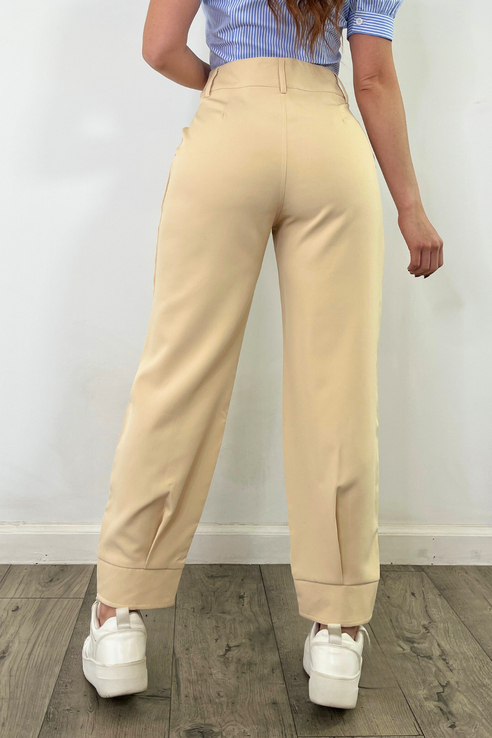 OP-4106 HIGH WAIST PLEATED BAGGY ANKLE LEGTH PANTS 6 PIECES 2/S 2/M 2/L