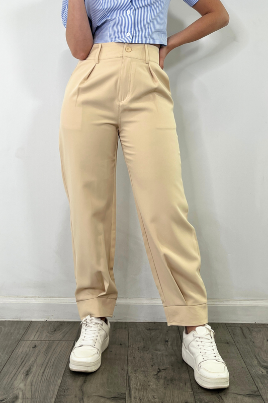 OP-4106 HIGH WAIST PLEATED BAGGY ANKLE LEGTH PANTS 6 PIECES 2/S 2/M 2/L