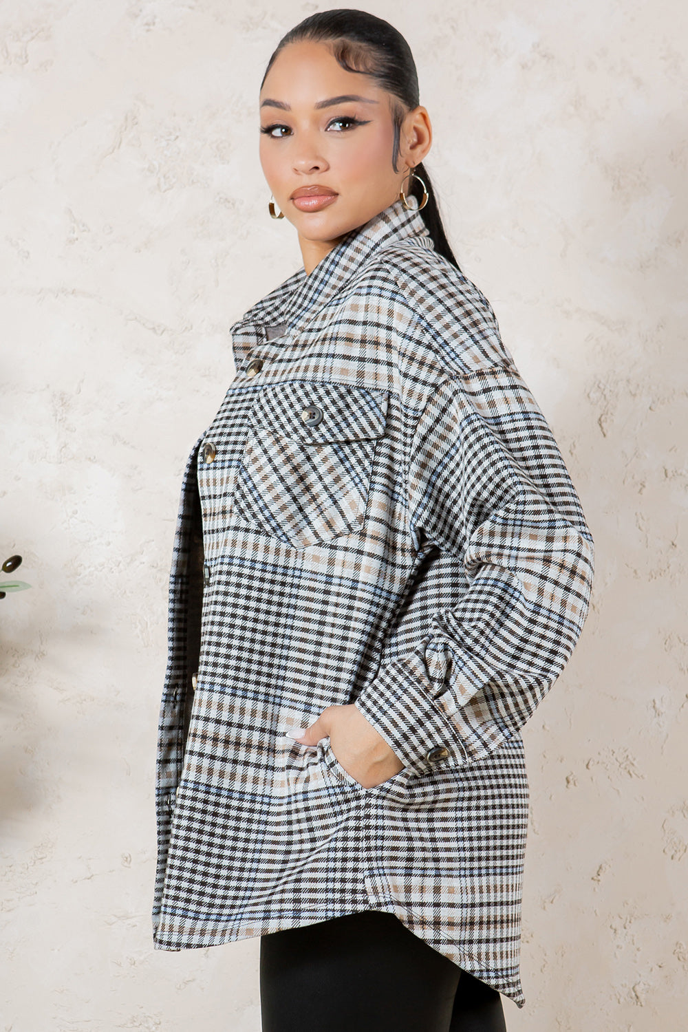 OJ-0001 OVERSIZE PLAID SHACKET 6 PIECES 2/S 2/M 2/L