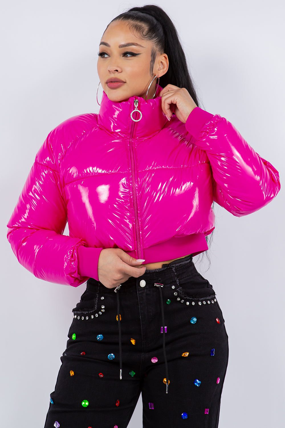 OP-230625 CROPPED PUFFER JACKET  6 PIECES 2/S 2/M 2/L