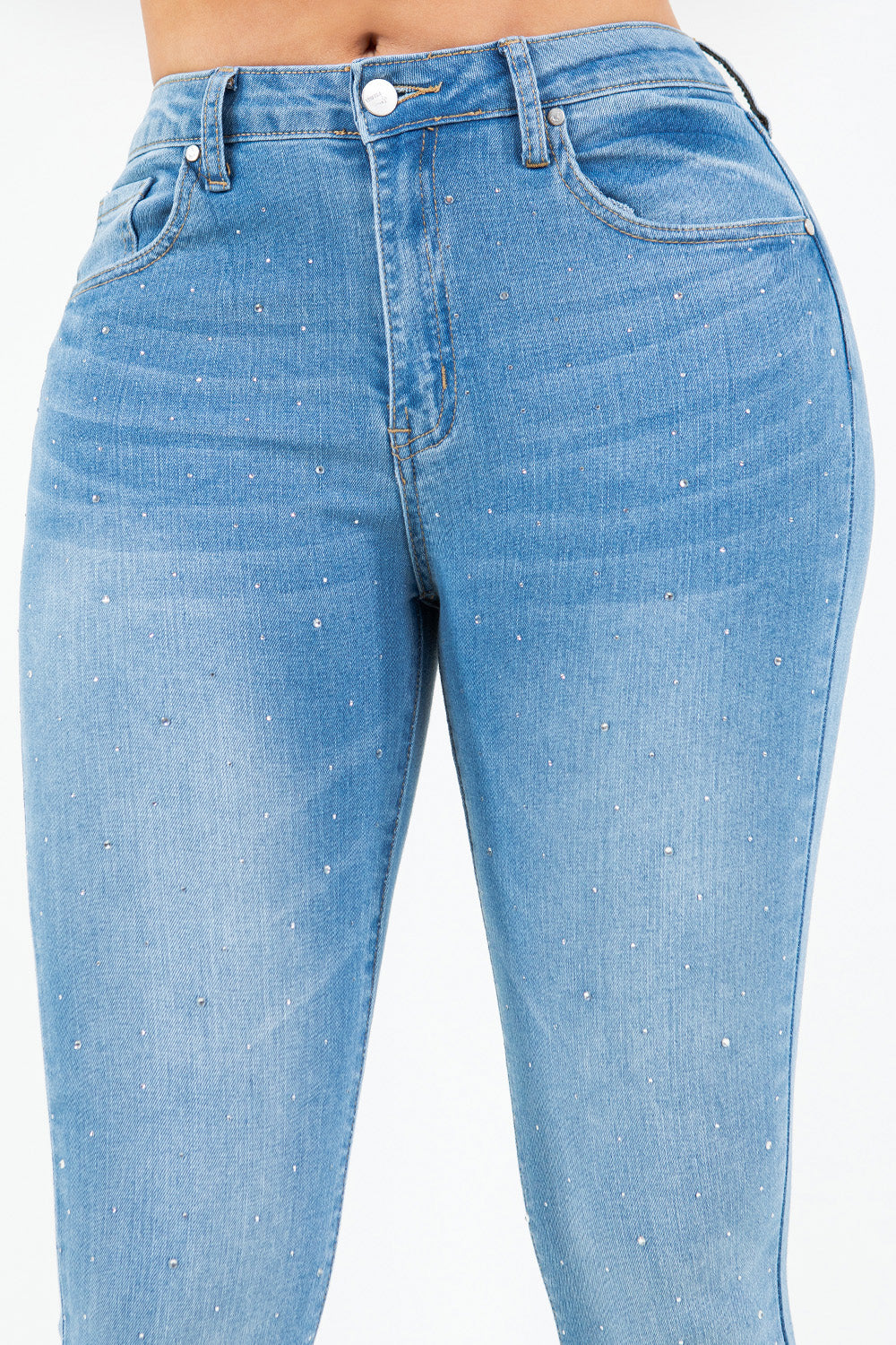 OP-910290 EMBELLISHED MID RISE SKINNY JEANS 12 PIECES PAKCAGE