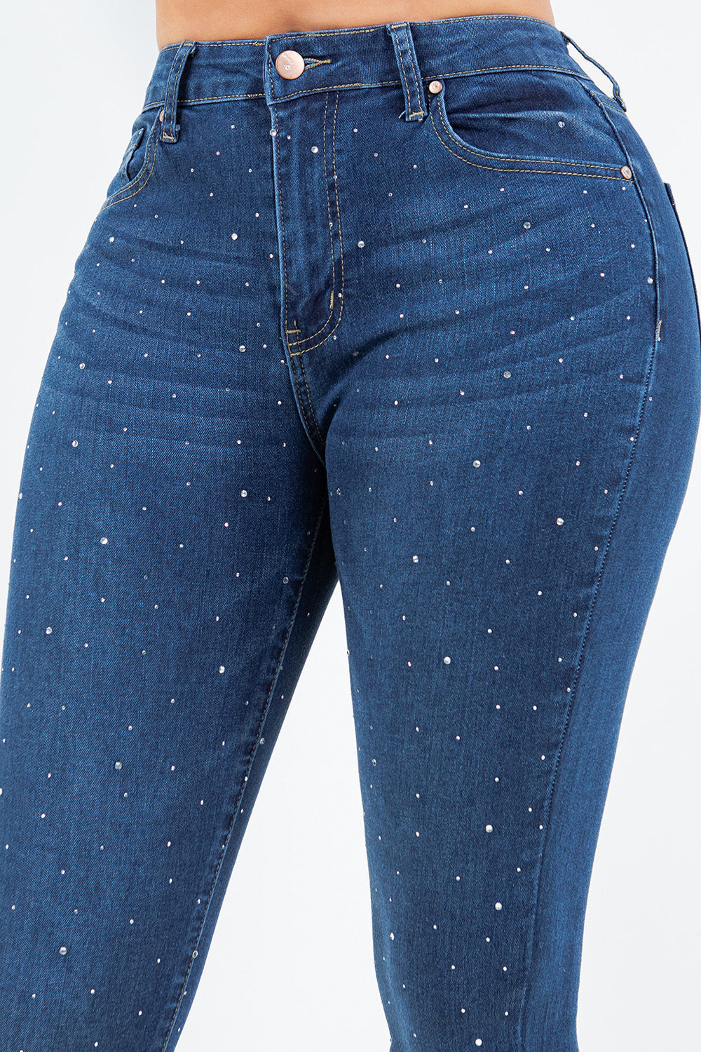 OP-910290 EMBELLISHED MID RISE SKINNY JEANS 12 PIECES PAKCAGE